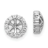 10k White Gold Diamond Earring Jackets